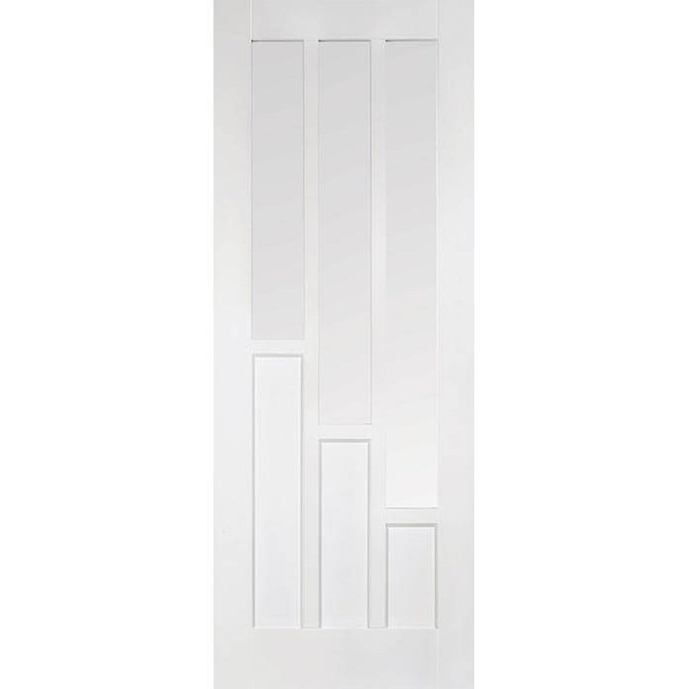 Product Coventry white primed clear glazed six-panel internal door