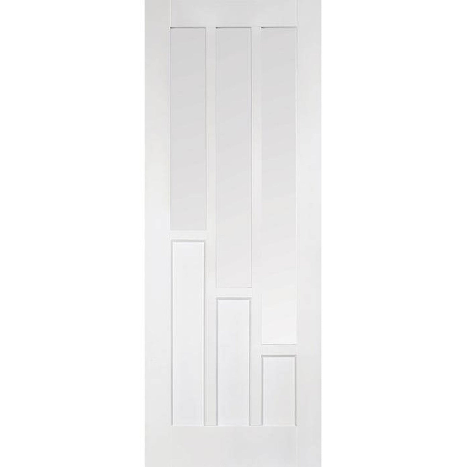 Coventry White Primed Clear Glazed 6 Panel Internal Door - Main Product Image