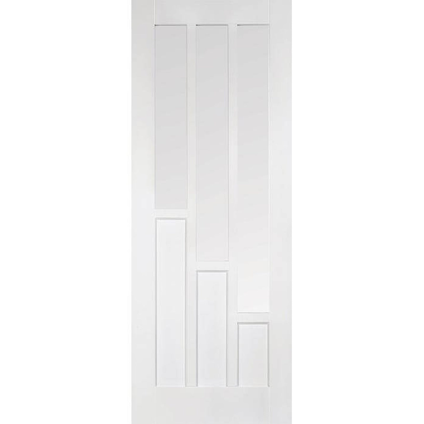 Coventry White Primed Clear Glazed 6 Panel Internal Door - Main Product Image