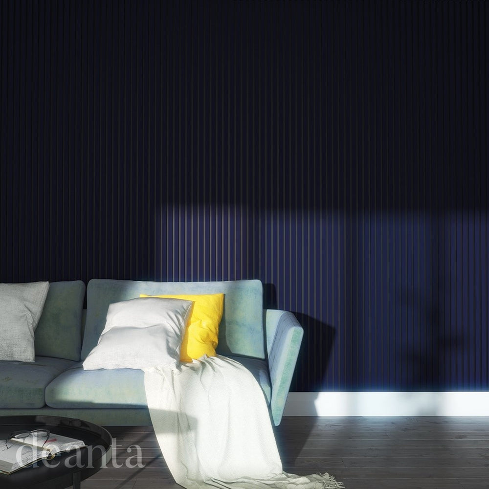 Product Deanta midnight blue acoustic wall panelling panel on white background