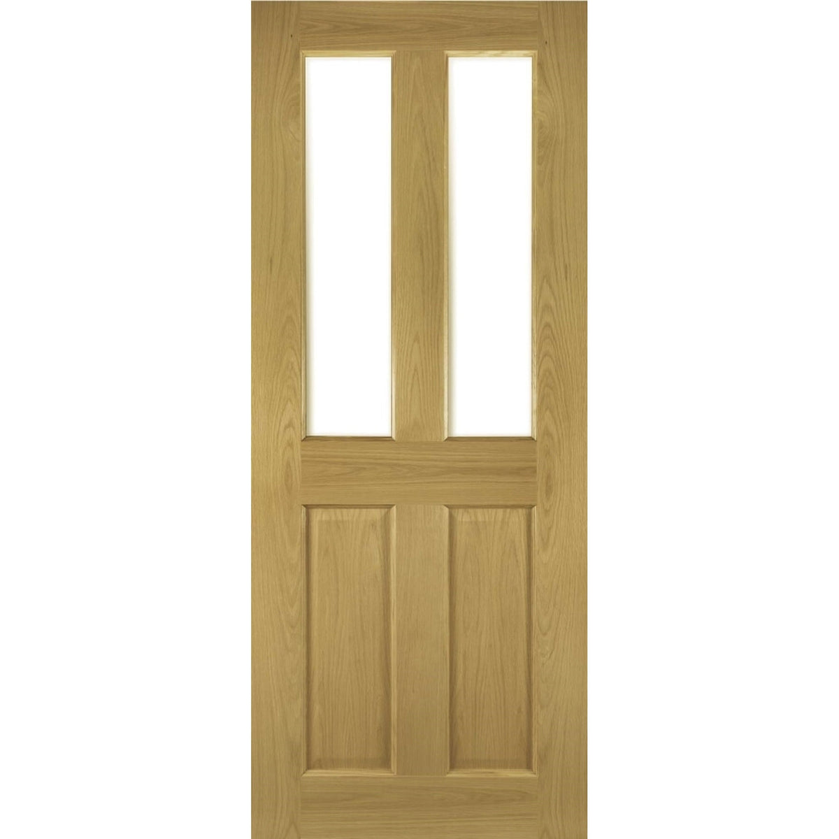 Deanta Bury Victorian Glazed Oak 4 Panel Internal Door - Main Product Image
