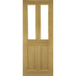 Deanta Bury Victorian Glazed Oak 4 Panel Internal Door - Main Product Image