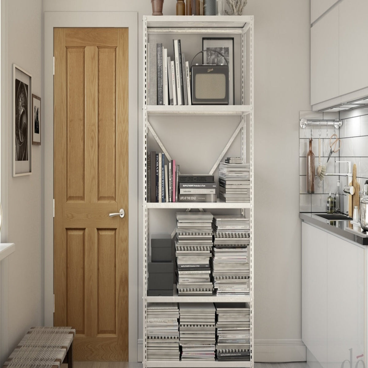 Deanta Bury Victorian Oak 4 Panel Internal Door - Lifestyle Image 1