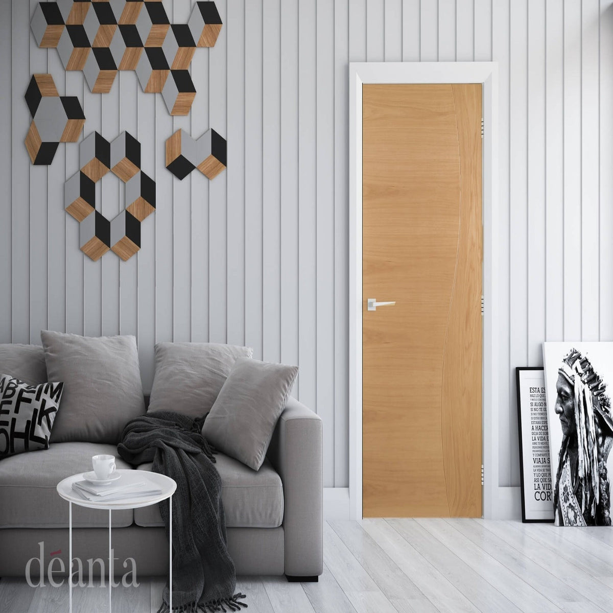 Cadiz Prefinished Oak Door - Lifestyle Image 1