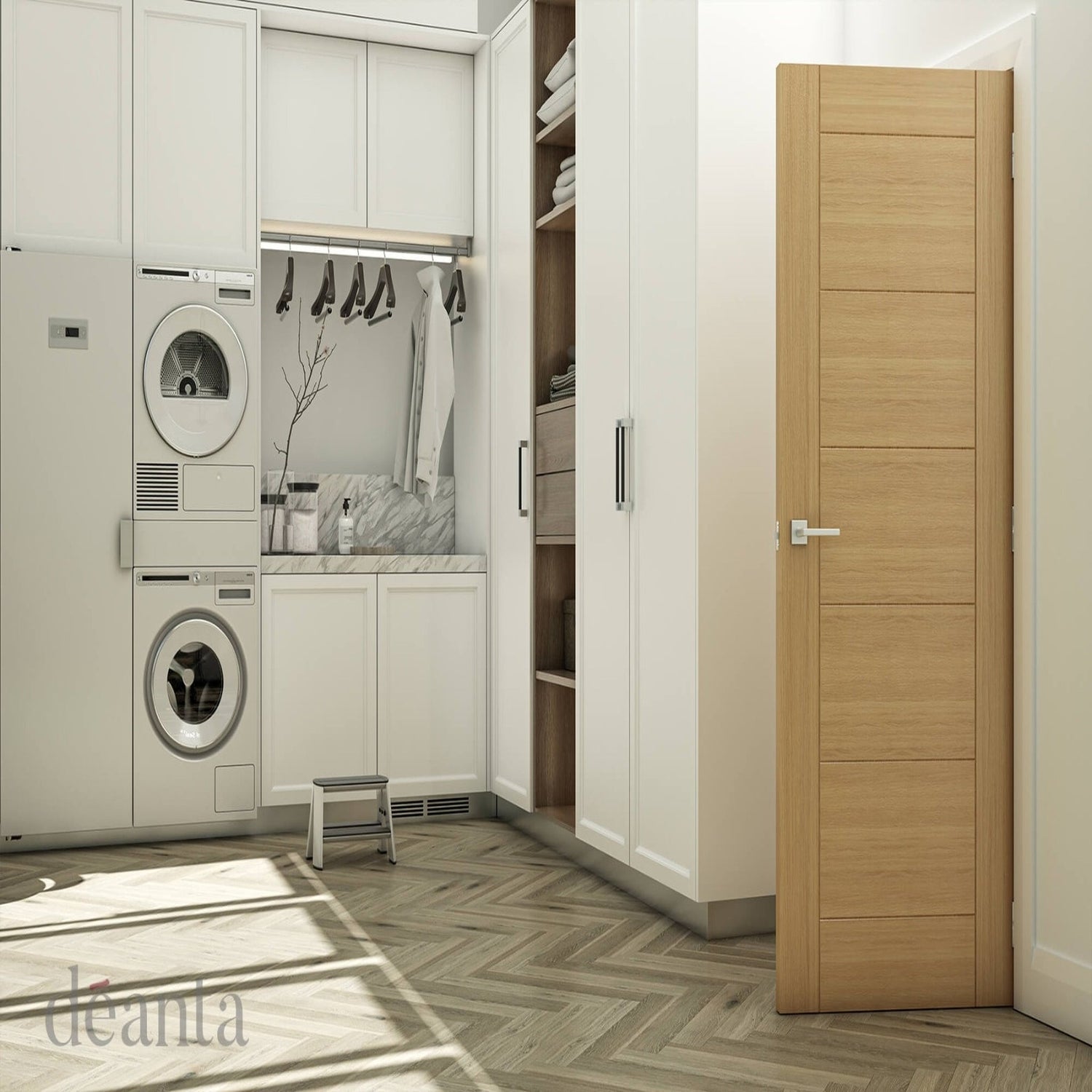 Seville Prefinished Oak Internal Door - Lifestyle Image 2