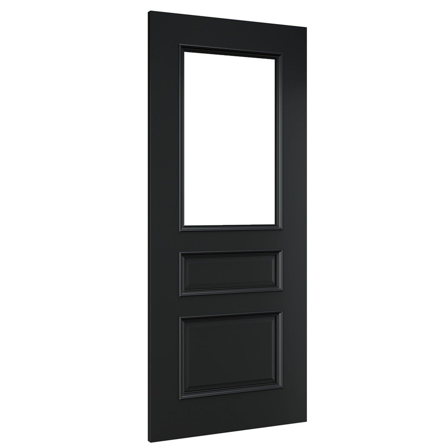 Deanta Windsor Black Prefinished Bevelled Glazed Internal Door - Lifestyle Image 1