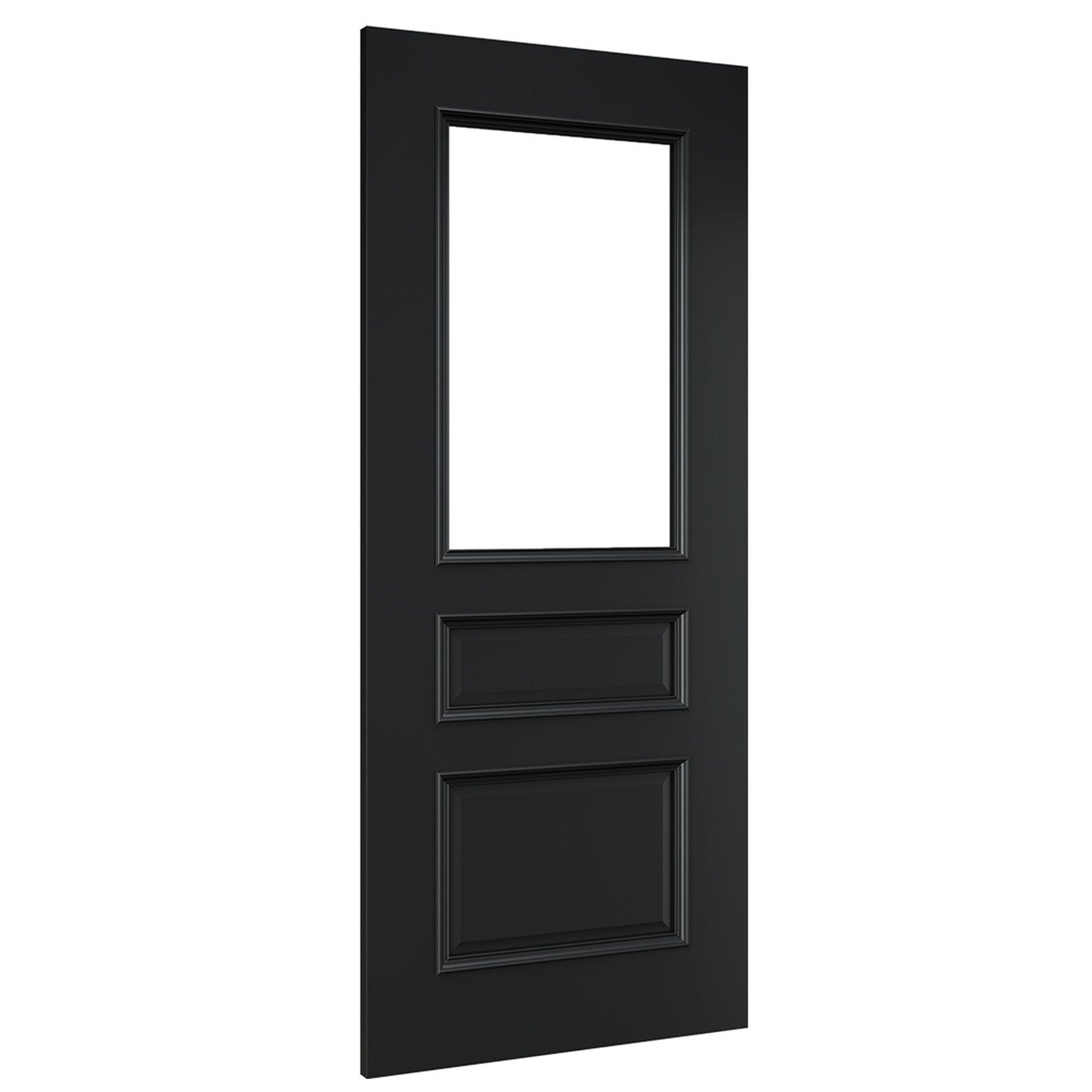 Deanta Windsor Black Prefinished Bevelled Glazed Internal Door - Lifestyle Image 1