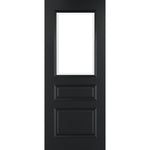 Deanta Windsor Black Prefinished Bevelled Glazed Internal Door - Main Product Image
