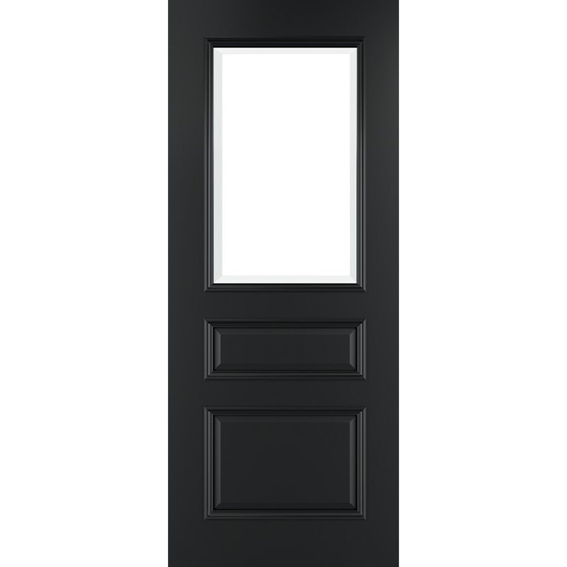 Deanta Windsor Black Prefinished Bevelled Glazed Internal Door - Main Product Image