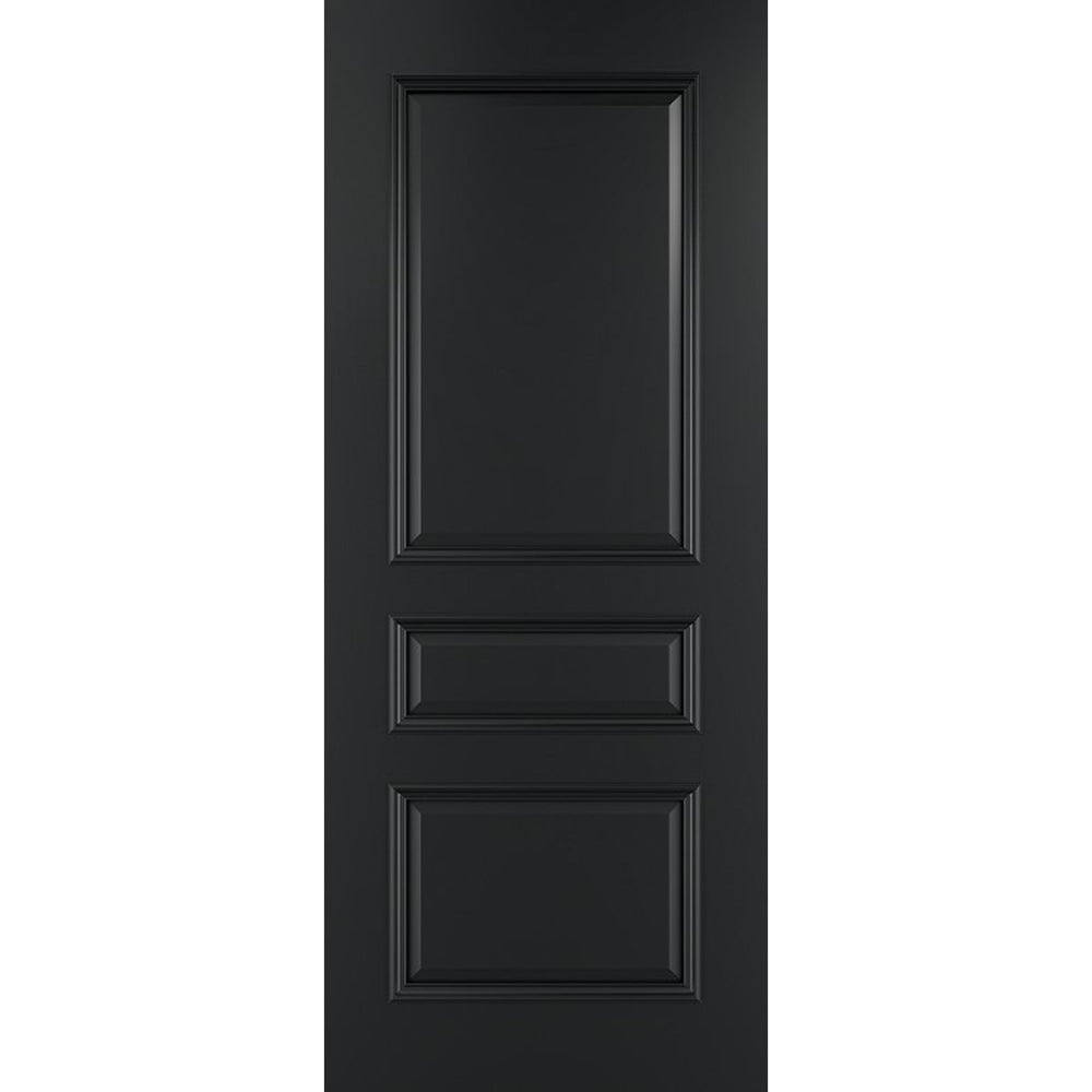 Product Deanta Windsor black prefinished internal door on white background