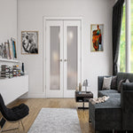 Denver White Primed Clear Glazed Door - Lifestyle Image 1