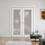 Denver White Primed Obscured Glazed Door - Lifestyle Image 2