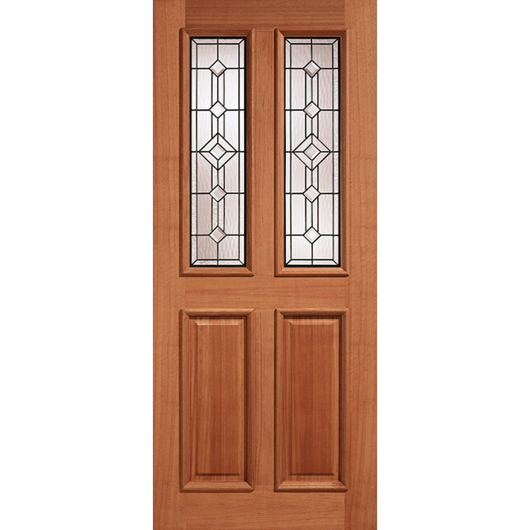 Derby Leaded Glazed 2L Hardwood External Door - Main Product Image
