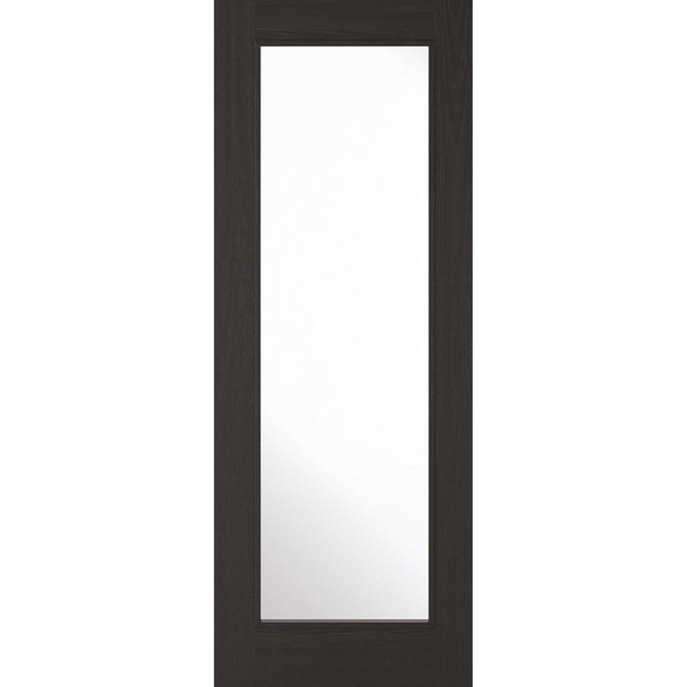Product Diez charcoal black prefinished 1 light glazed internal door