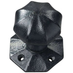 Dover octagonal mortice door knob pair in black