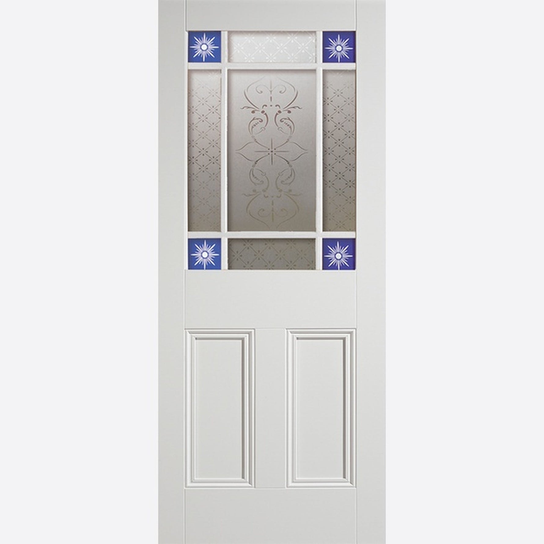 Downham Unglazed 9 Light Internal Primed White Door - Main Product Image