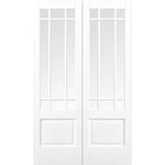 Downham White Primed Clear Glazed Internal Door Pair - Main Product Image