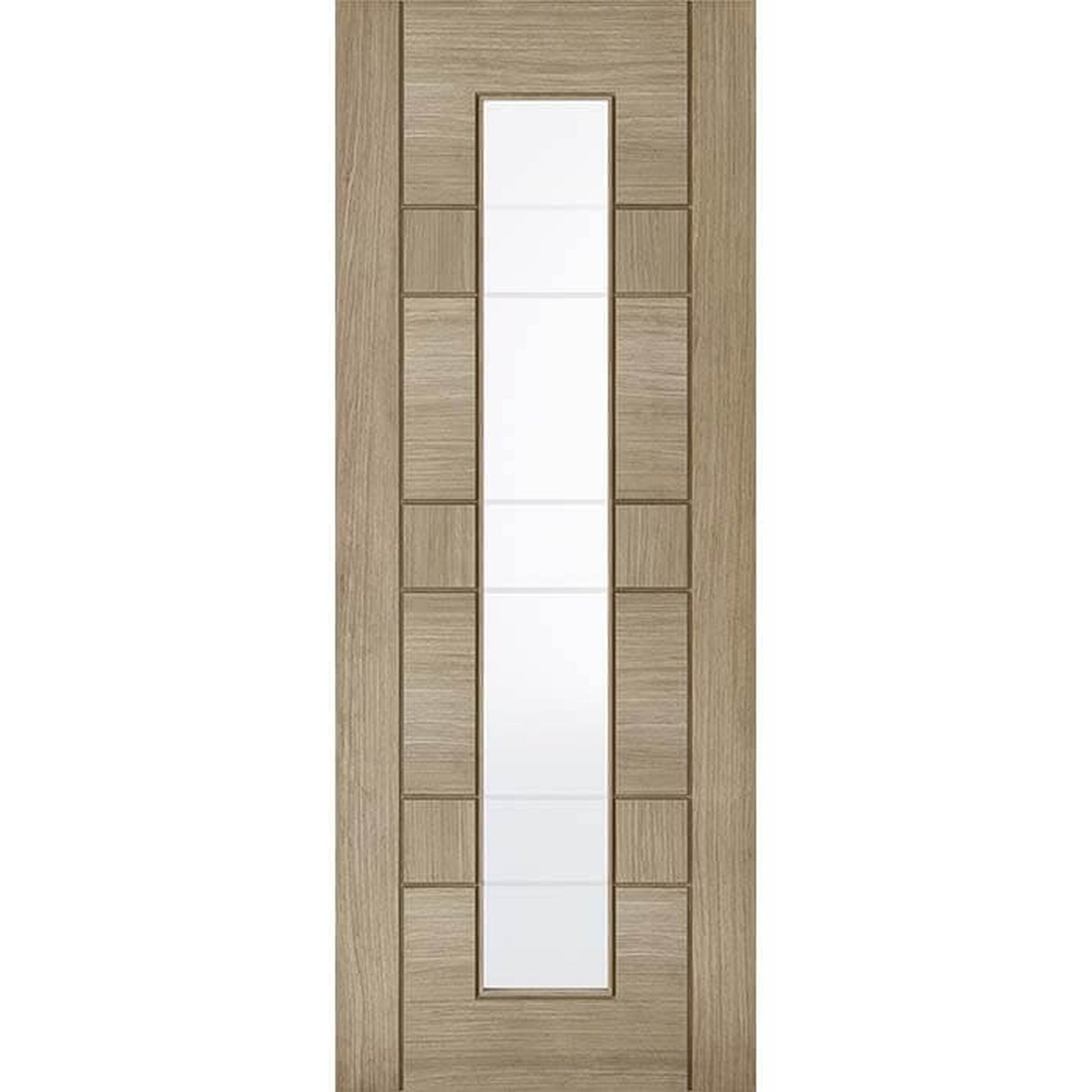 Edmonton Prefinished Light Grey Internal Glazed Door - Main Product Image