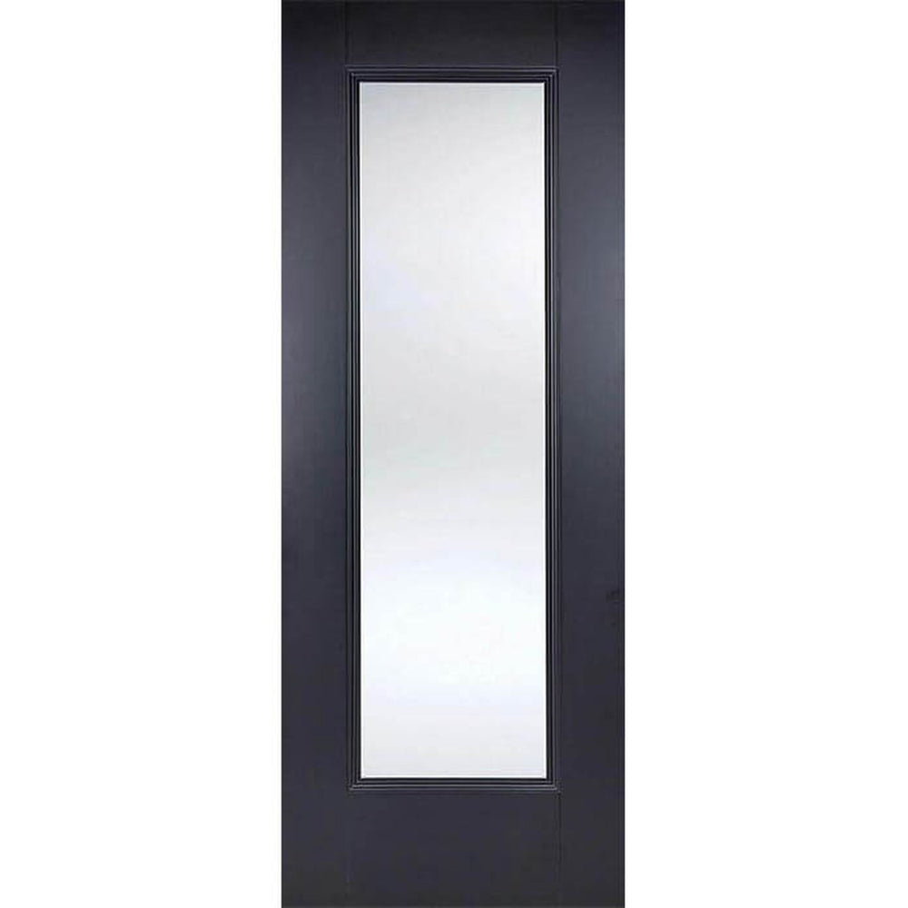 Product Eindhoven black primed 1 panel glazed internal door
