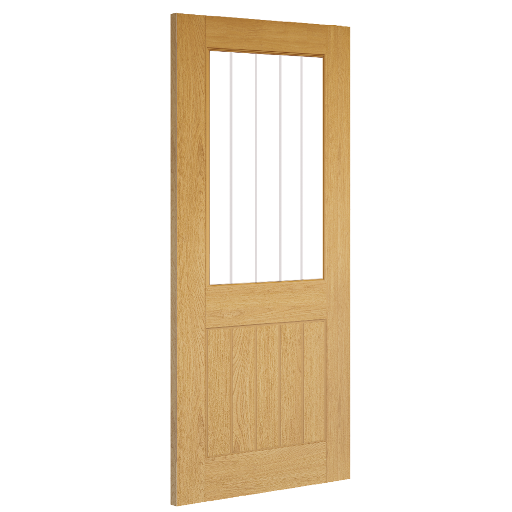 Buy Mexicana Ely Internal Oak 1L (Half) Glazed Door online UK