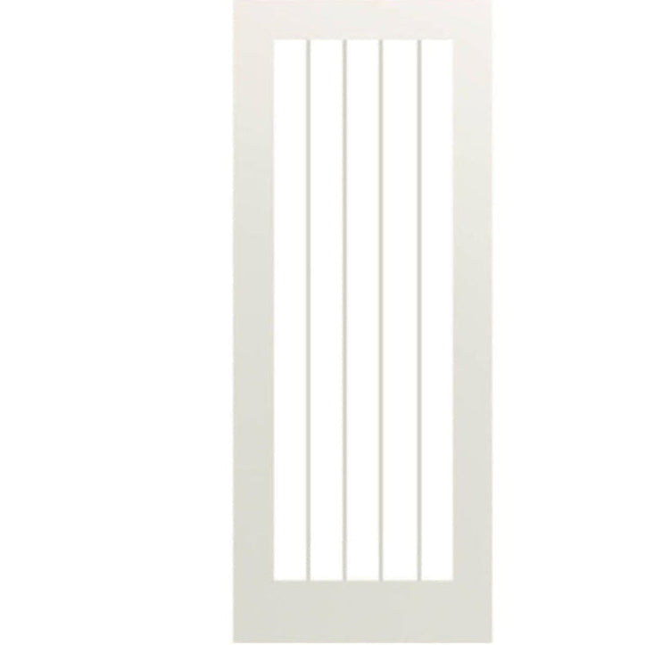 Product Ely primed one-light frosted glazed internal door, front view