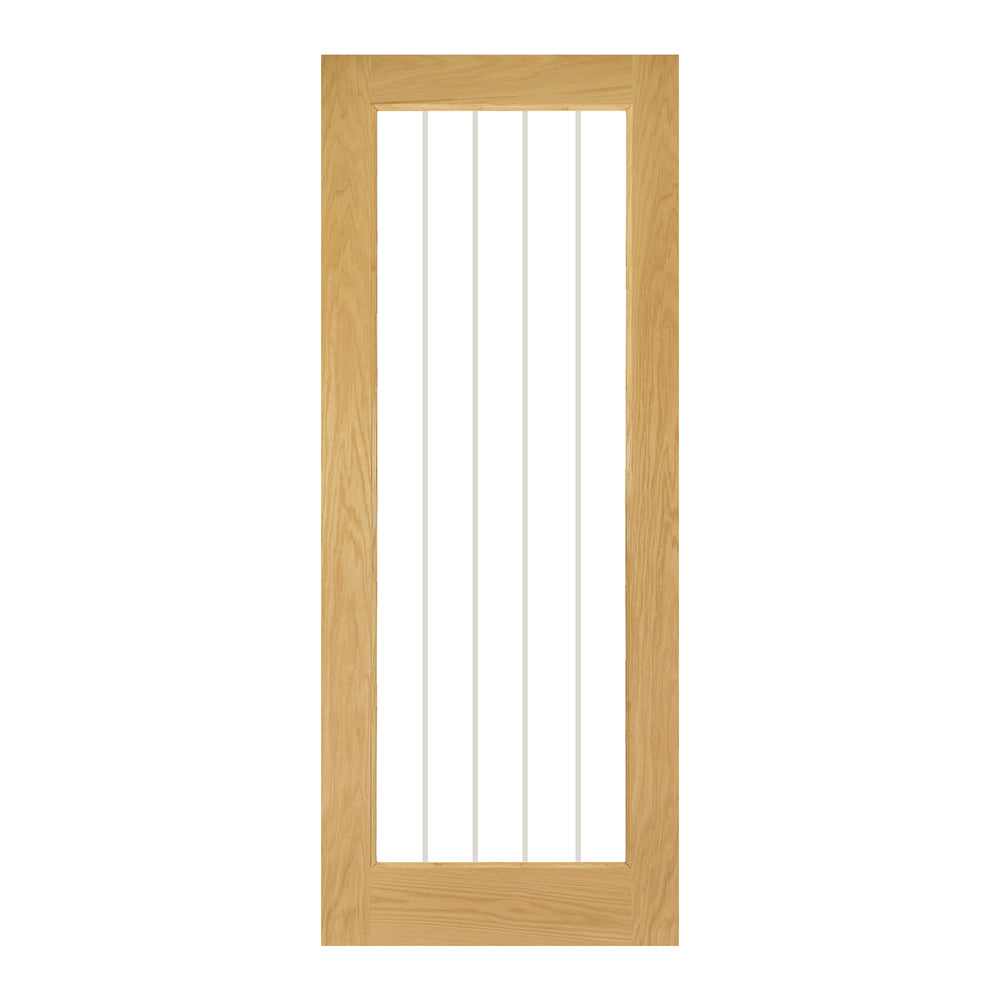Ely 1L Glazed Prefinished Oak Internal Door Fold Kit