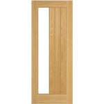 Ely Prefinished Oak 1SL Glazed FD30 Fire Door - Main Product Image