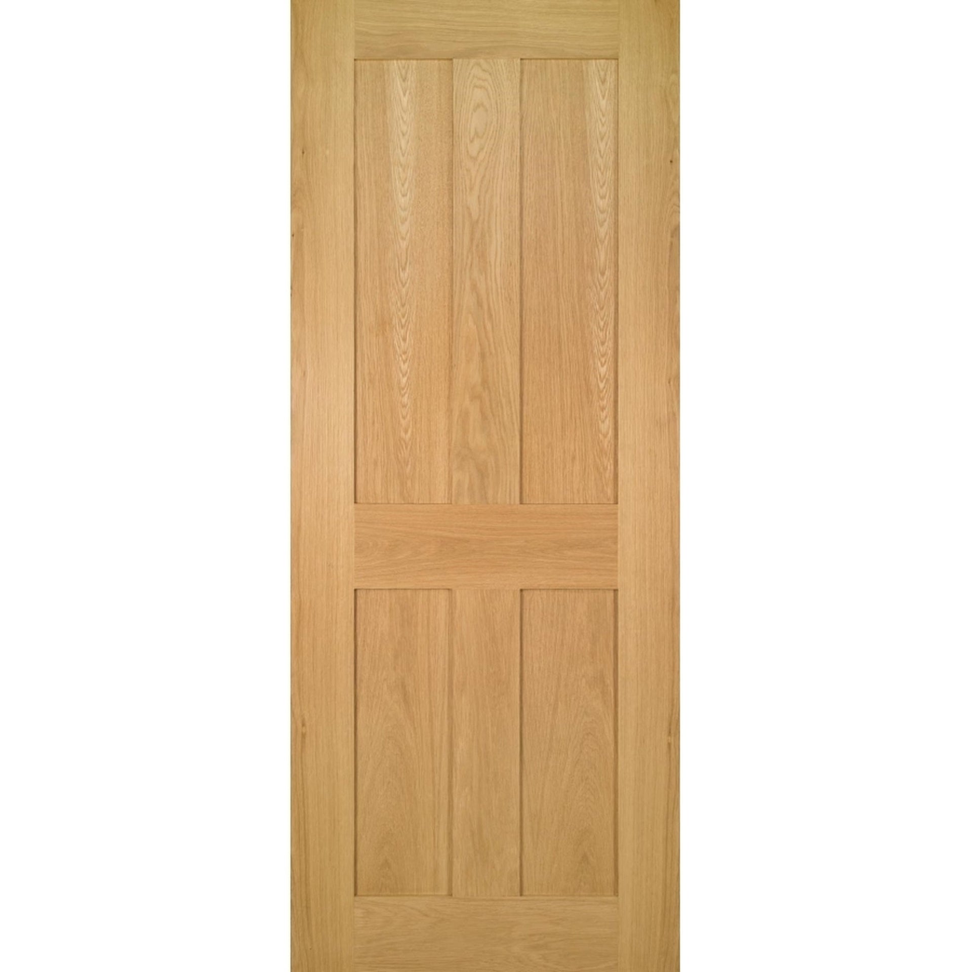 Eton 4 Flat Panel Oak Door - Main Product Image