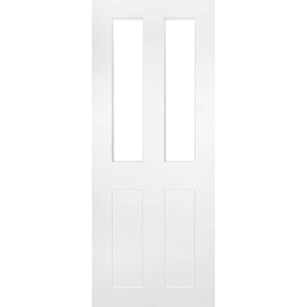 Product Eton internal engineered primed white glazed door on white background