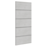 Product flush door light grey ash half-glazed internal door shown angled