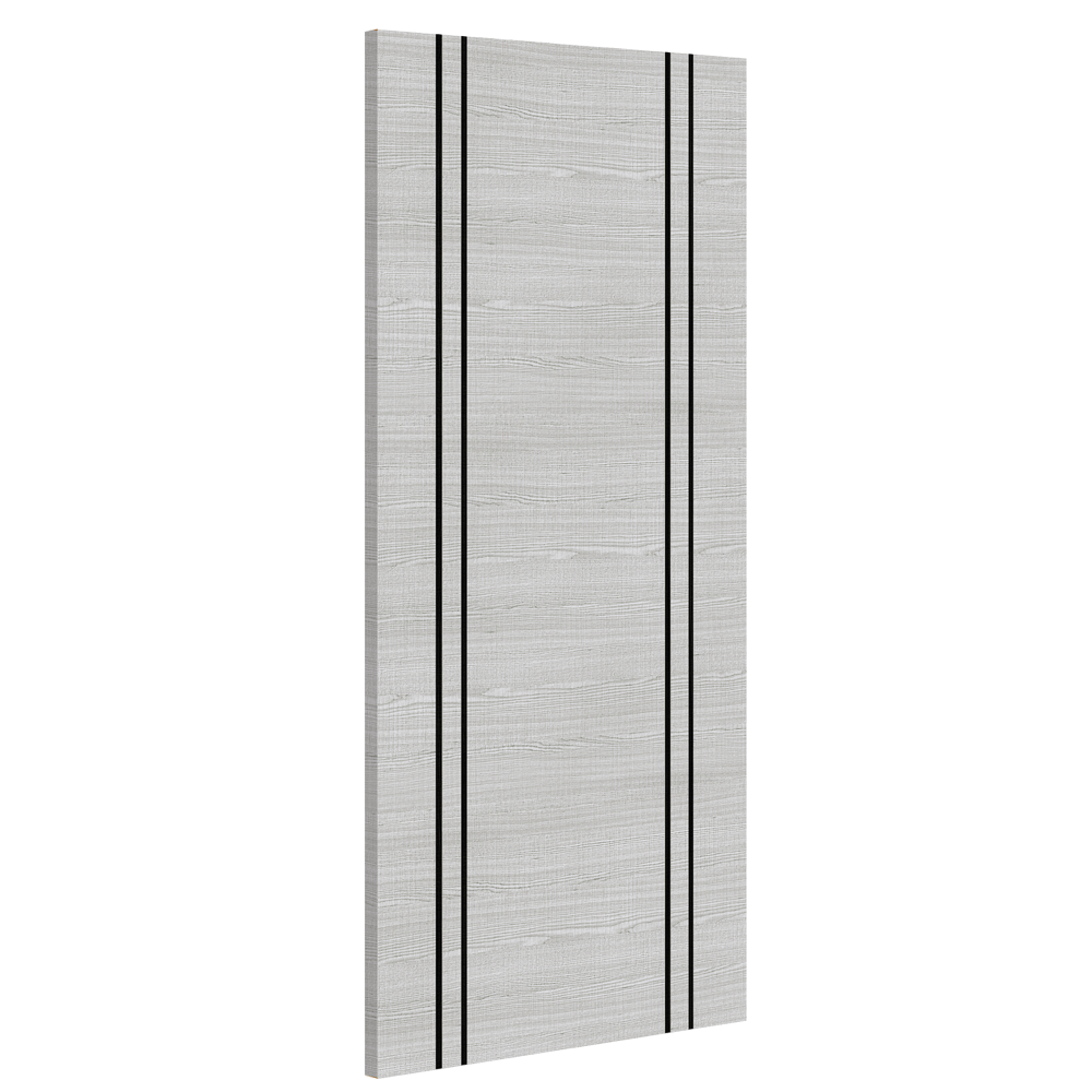 Light Grey Flush Vertical Inlay Prefinished Internal Door