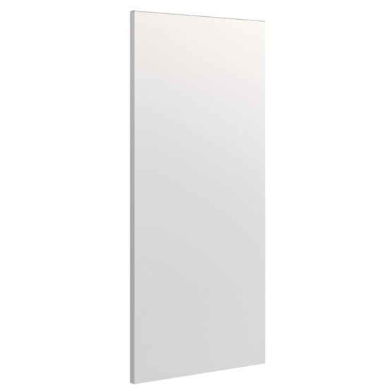 Product white primed flush internal door, angled view