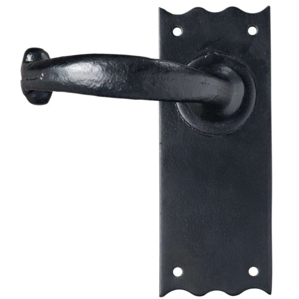 Framlingham external lever handle pair in black