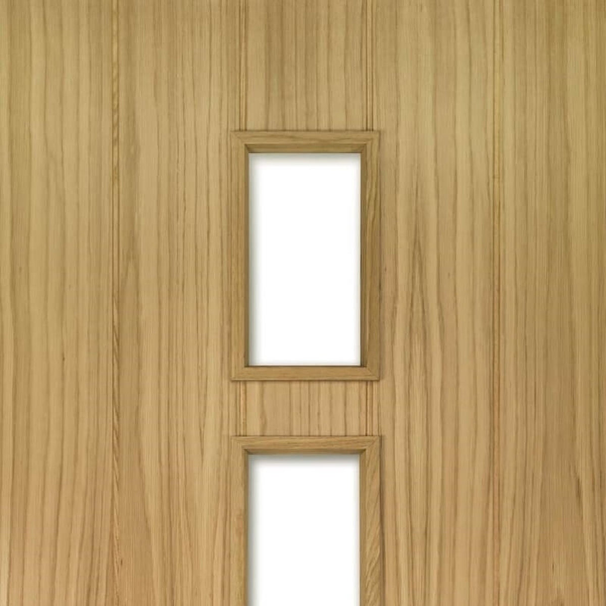 Galway Glazed Vertical Panel Oak Fire Door - Lifestyle Image 2
