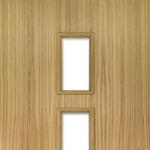 Galway Glazed Vertical Panel Oak Fire Door - Lifestyle Image 2