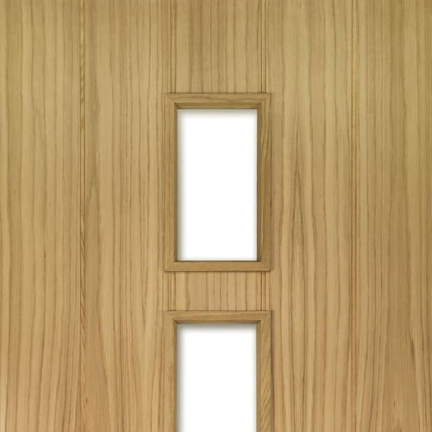 Galway Glazed Vertical Panel Oak Fire Door - Lifestyle Image 2
