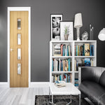 Galway Vertical Panel Glazed Oak Door - Lifestyle Image 1