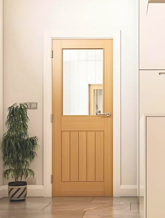 Graphic glazed doors desktop banner with clear glass panels