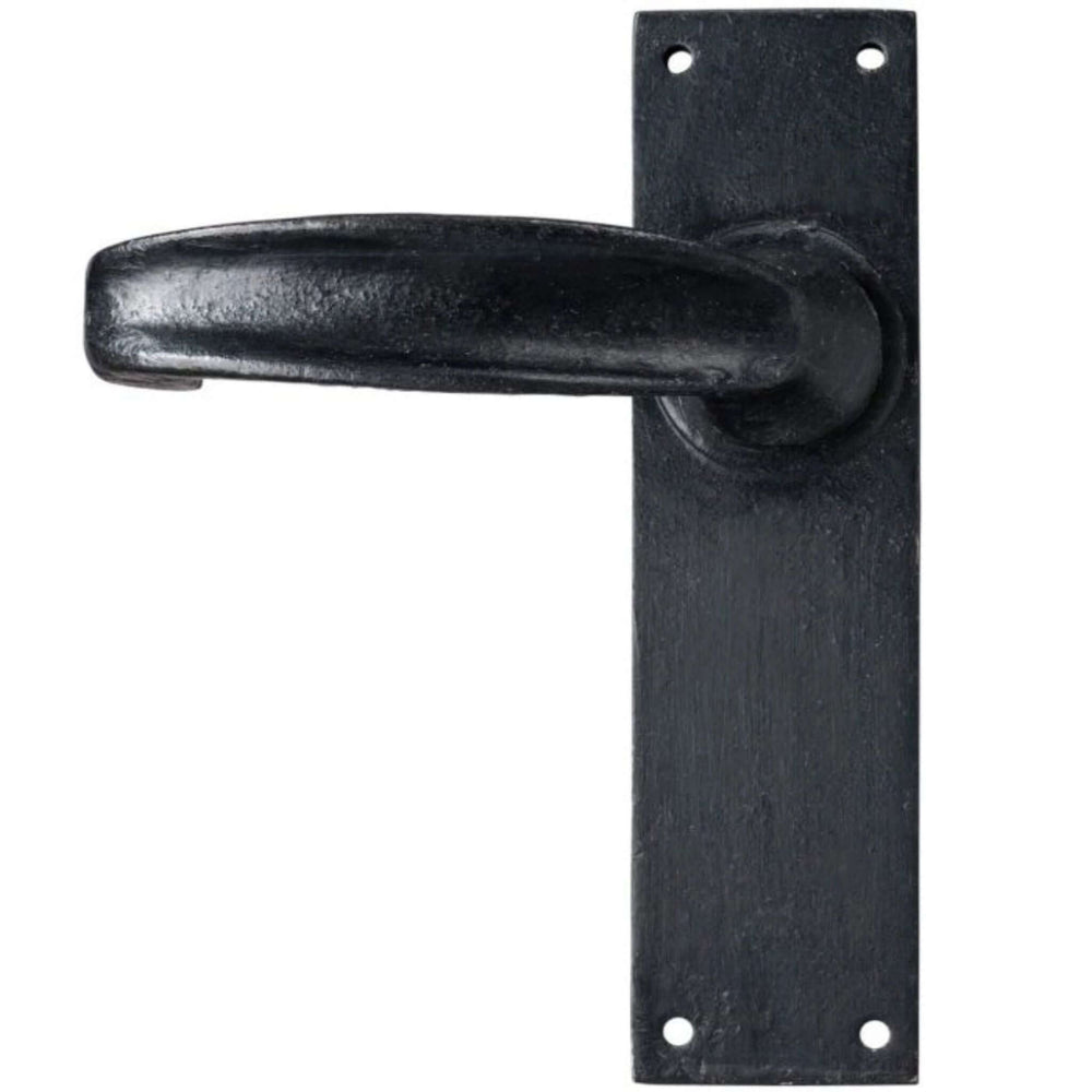 Harlech external lever handle pair in black
