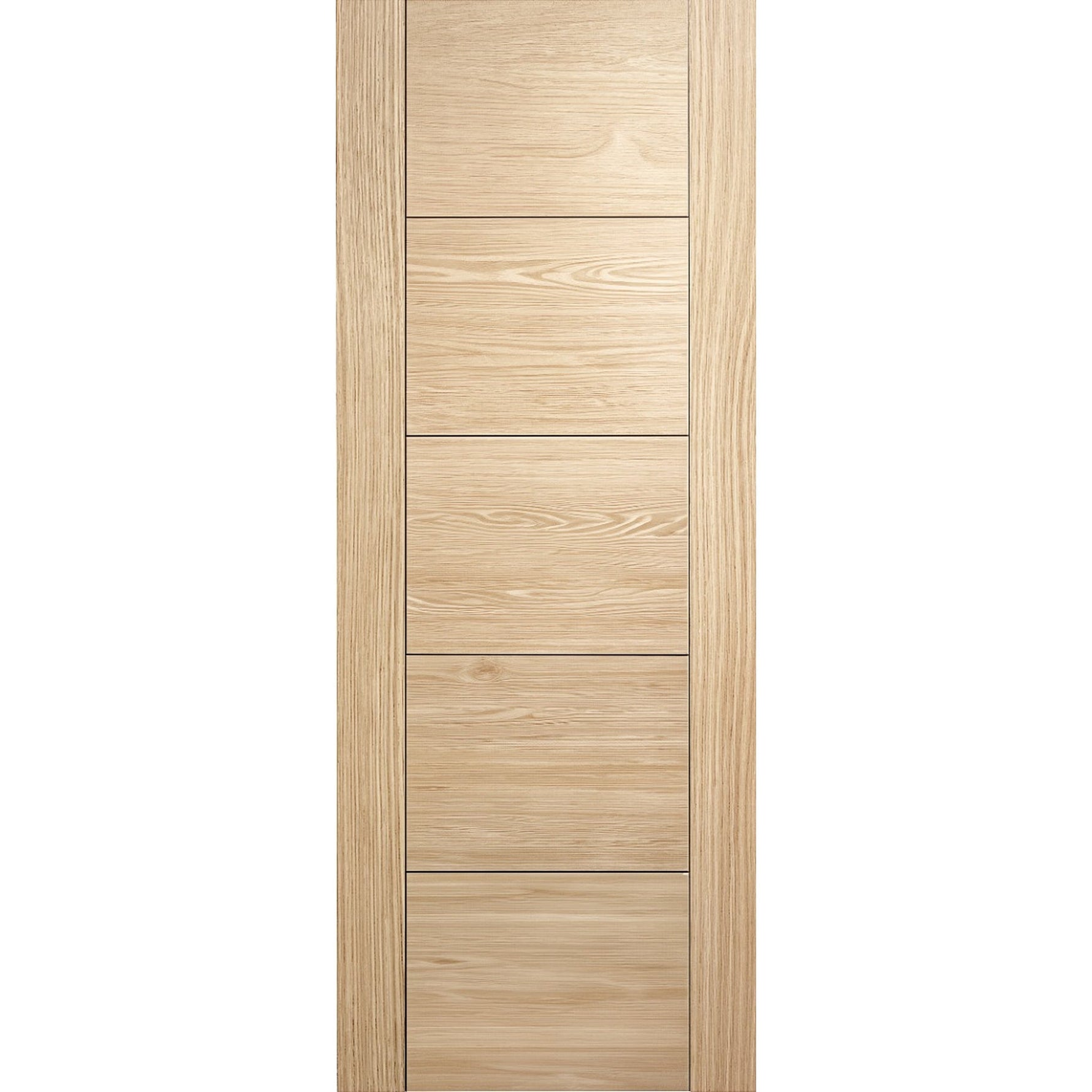 Horizontal Oak 5P V-Groove Unfinished Internal Door - Main Product Image