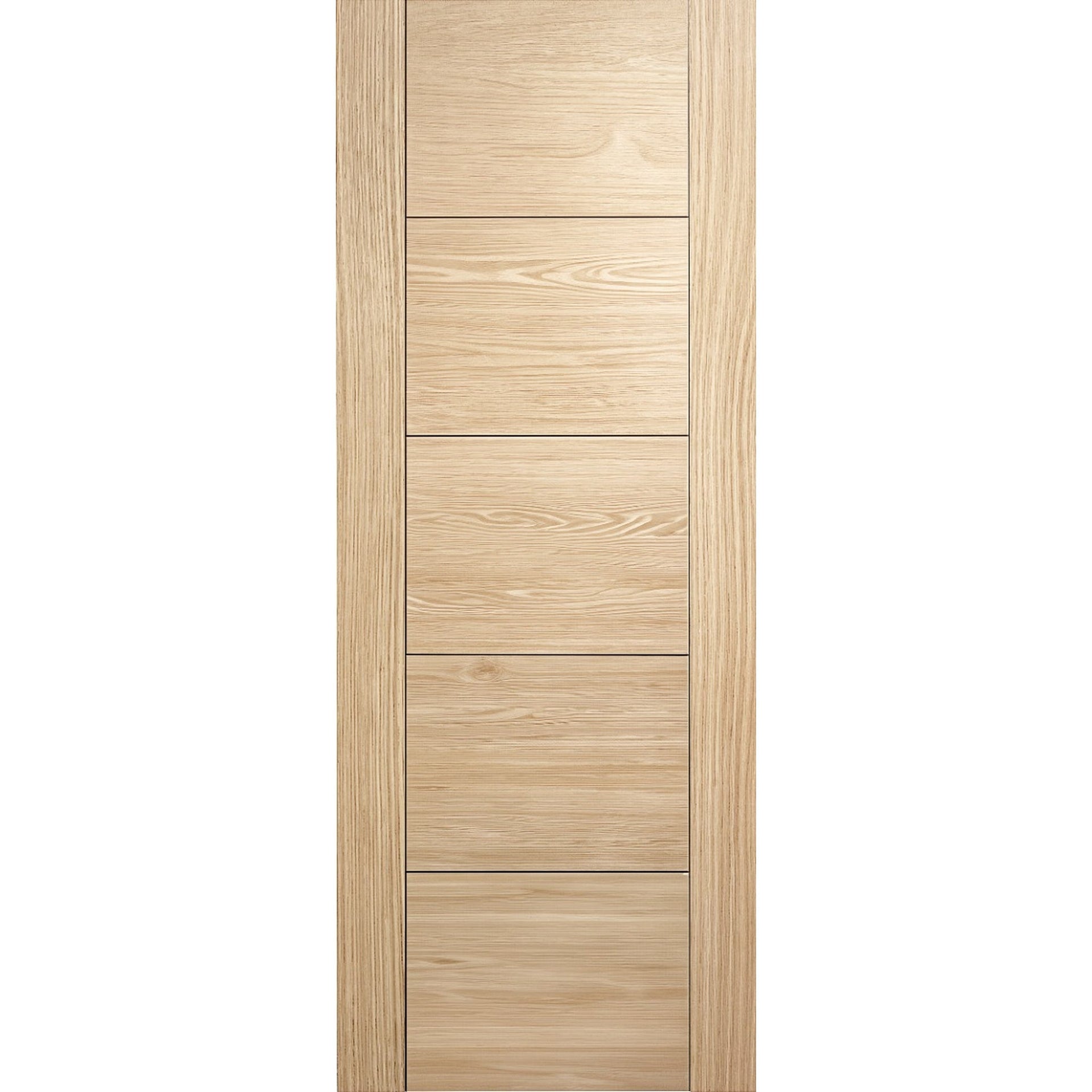 Horizontal Oak 5P V-Groove Unfinished Internal Door - Main Product Image