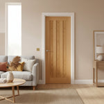 Product prefinished oak internal door front view