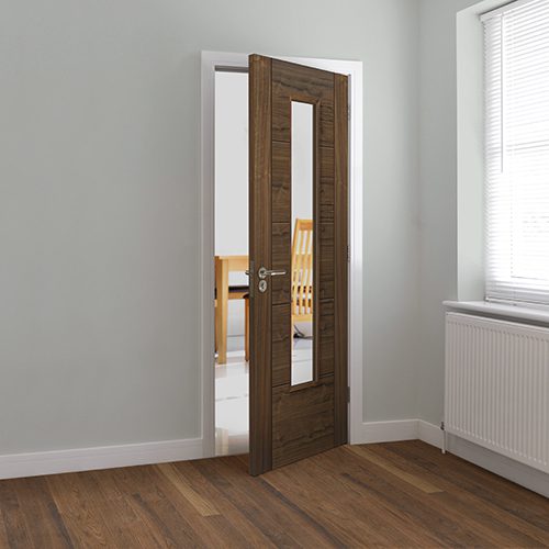 Buy Emral Walnut Glazed Prefinished Internal Door online UK