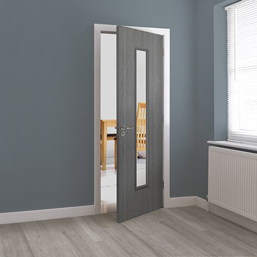 Buy Pintado Grey Glazed Laminate Internal Door online UK