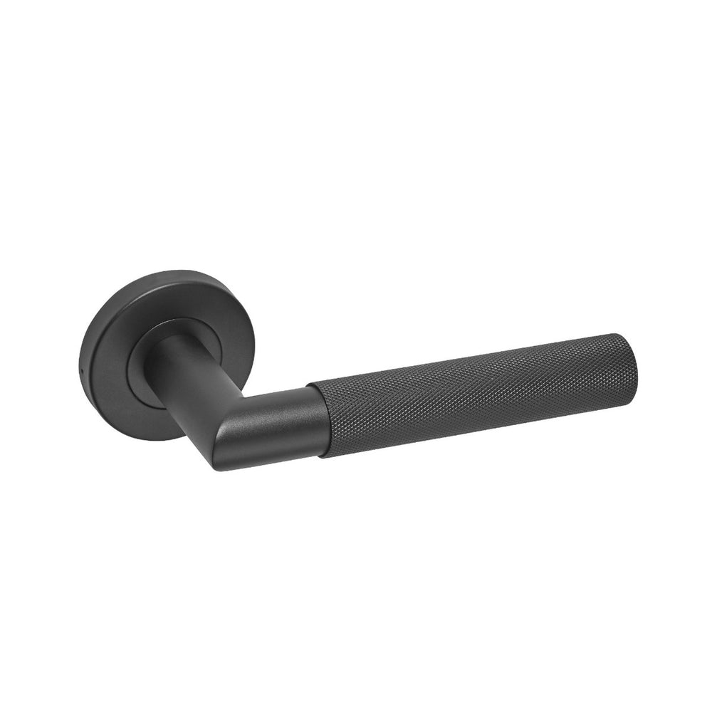 Product Arlington black standard latch handle with textured lever grip