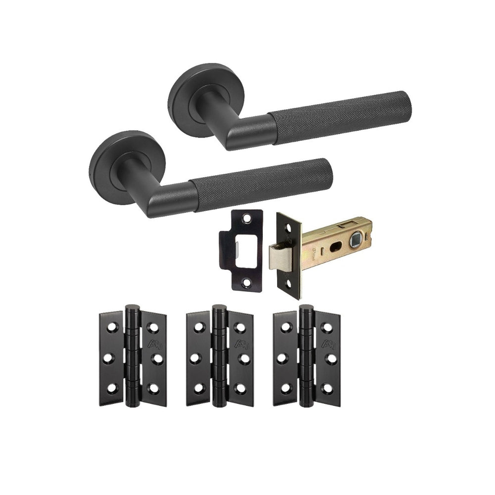 Product Arlington black standard latch pack with handle, latch and fittings