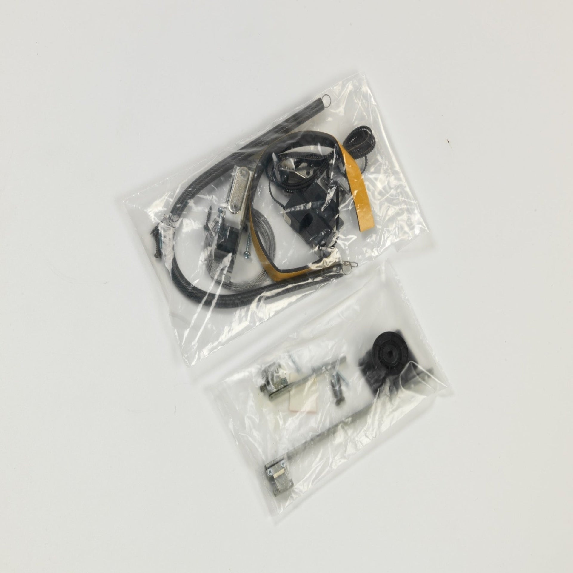 Product double automatic door closer components sealed in clear bags