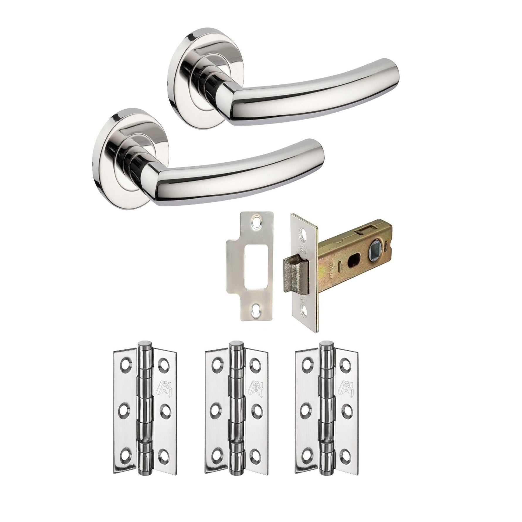 JB Kind Raven Polished Stainless Steel Standard Latch Pack - Main Product Image