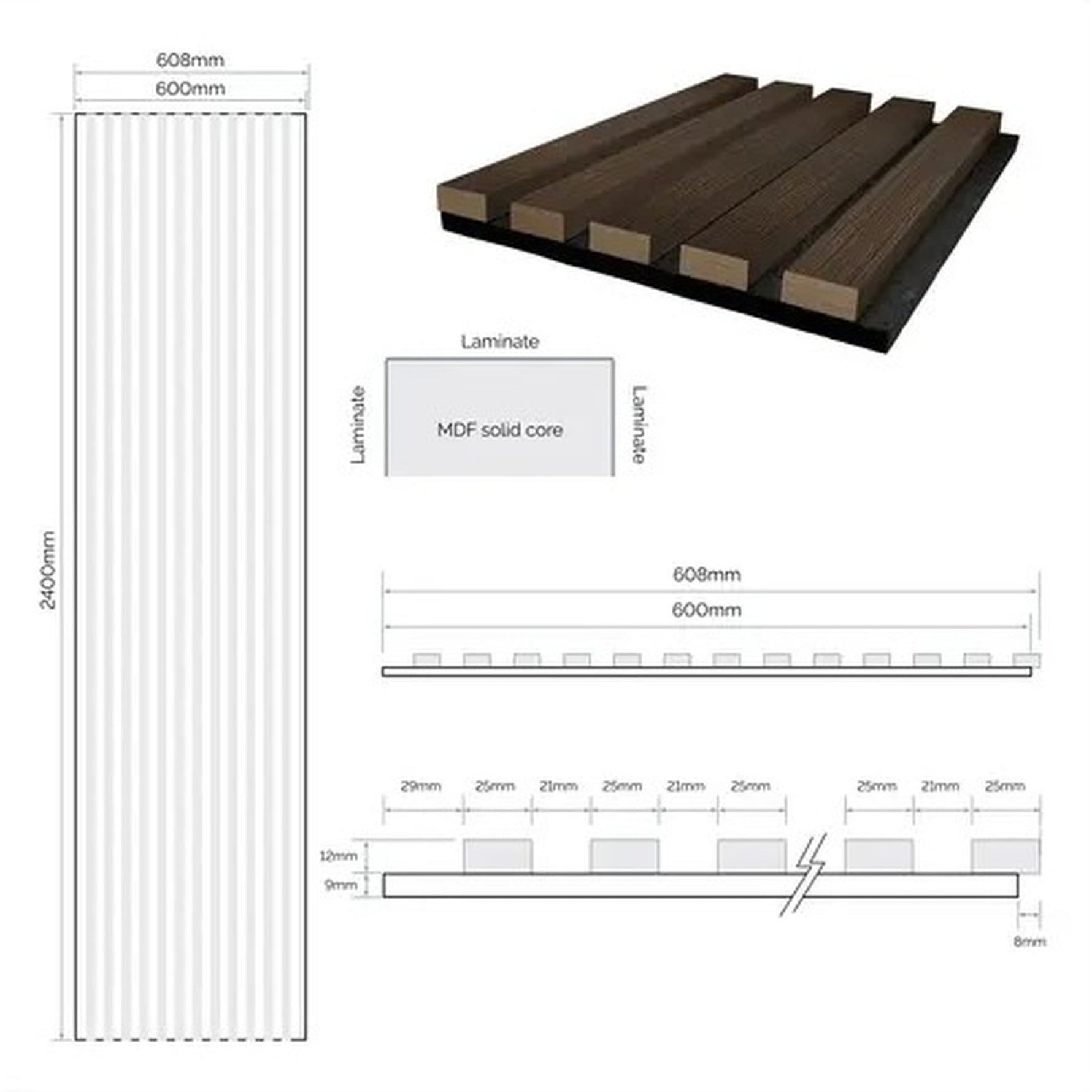 JB Kind Walnut Laminate Acoustic Wall Panel - Lifestyle Image 4