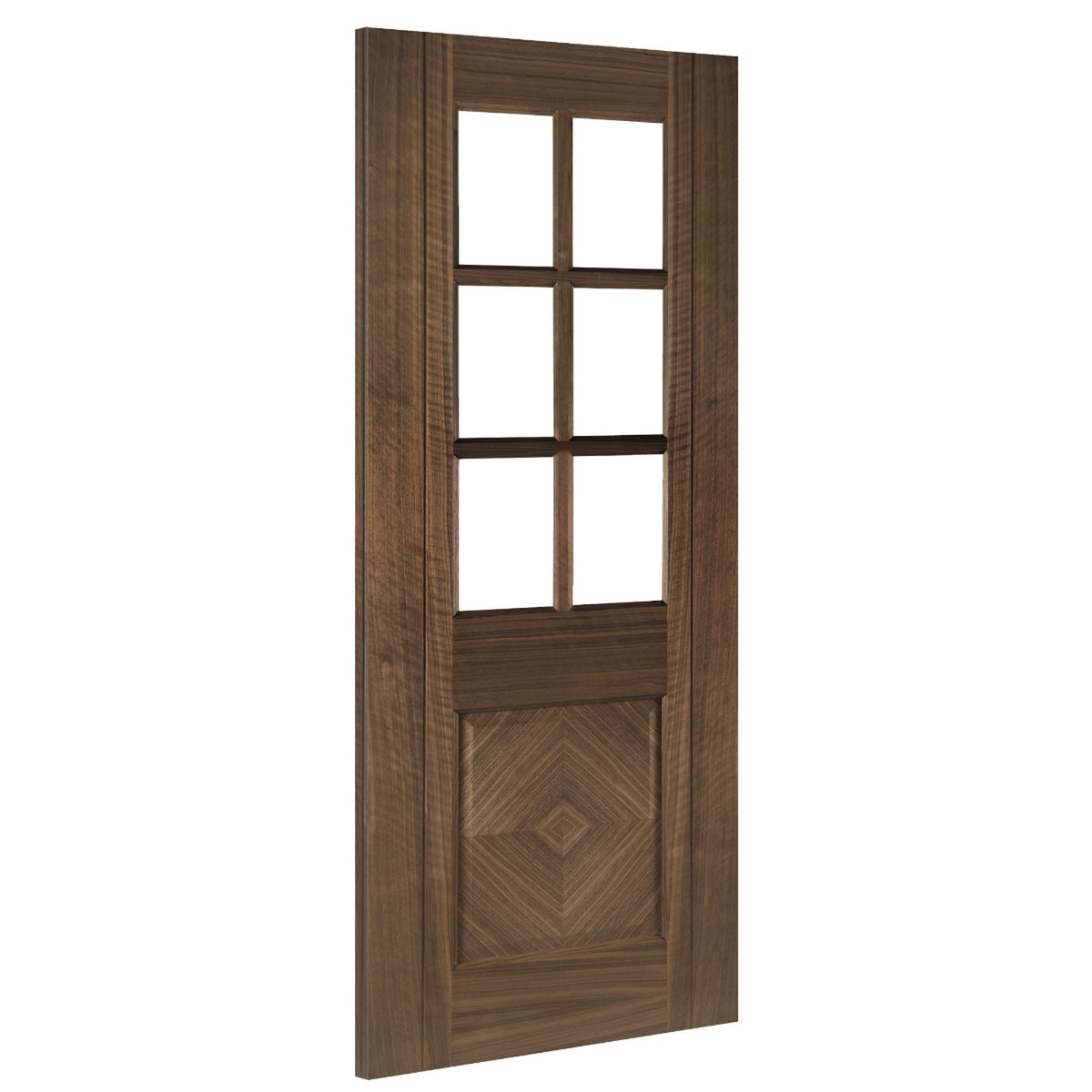 Kensington Prefinished Glazed Walnut Door - Lifestyle Image 2